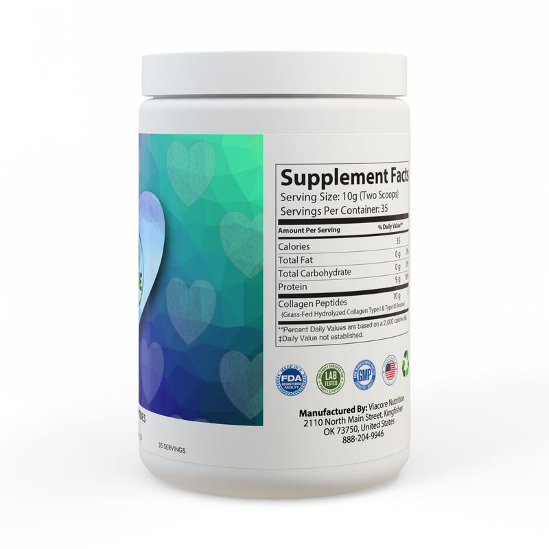 Collagen Peptides Type I & III Supplement (350g, 12.3oz)