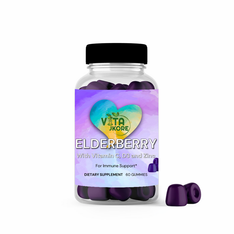 Elderberry Gummies with Vitamin C, Zinc & D₃
