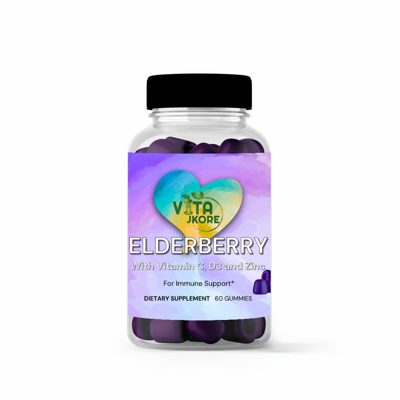 Elderberry Gummies with Vitamin C, Zinc & D₃