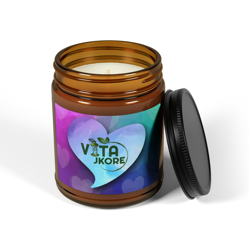 Colorful Heart Scented Soy Candle - Relaxing Aromatherapy Gift