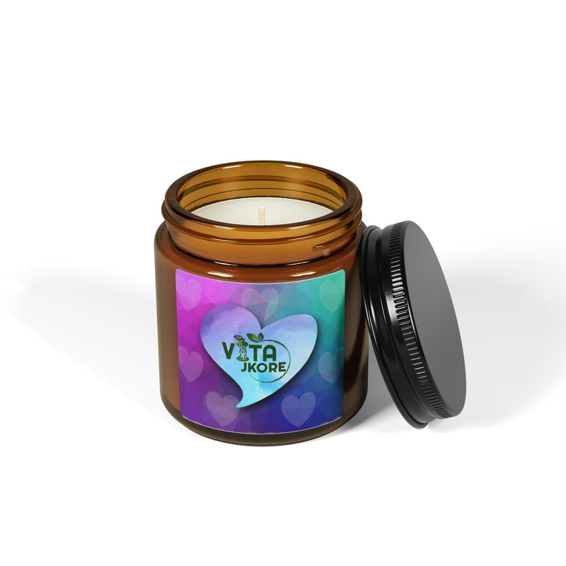 Colorful Heart Scented Soy Candle - Relaxing Aromatherapy Gift