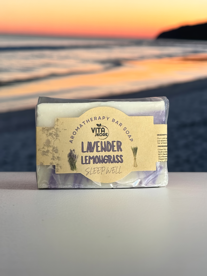 Lavender Lemongrass Cold Process Soap Bar 4.8 oz