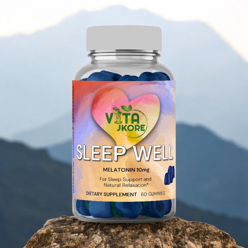 SLEEP WELL – MELATONIN 10MG – 60 GUMMIES FOR SLEEP SUPPORT AND NATURAL RELAXATION