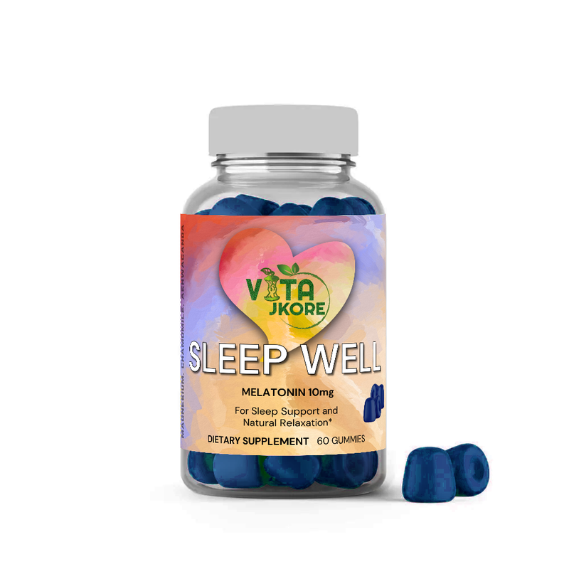 SLEEP WELL – MELATONIN 10MG – 60 GUMMIES FOR SLEEP SUPPORT AND NATURAL RELAXATION