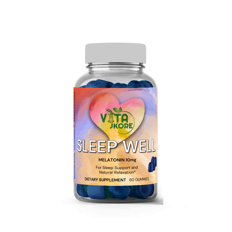 SLEEP WELL – MELATONIN 10MG – 60 GUMMIES FOR SLEEP SUPPORT AND NATURAL RELAXATION