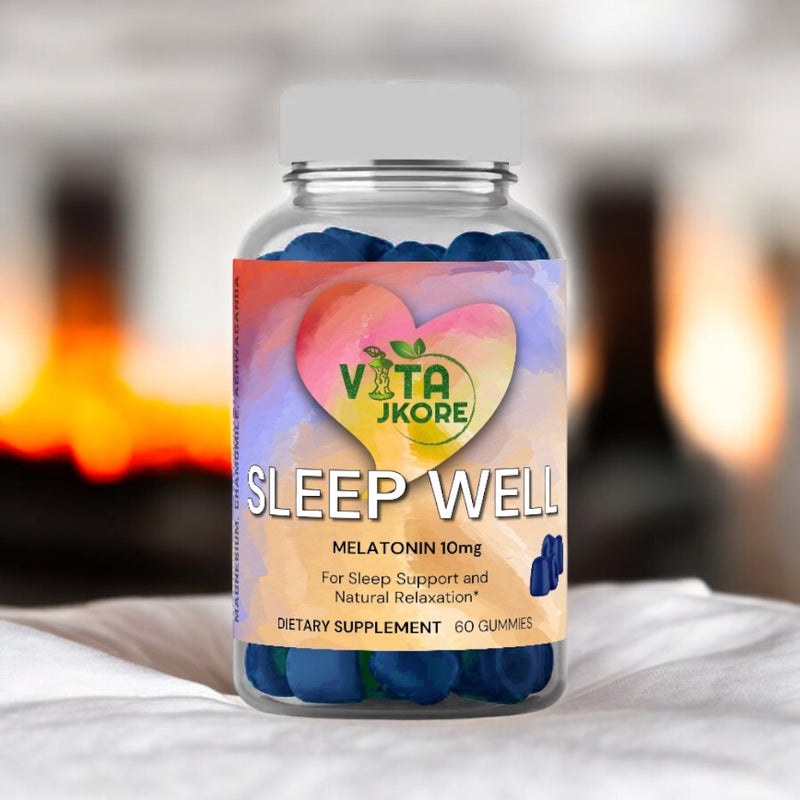 SLEEP WELL – MELATONIN 10MG – 60 GUMMIES FOR SLEEP SUPPORT AND NATURAL RELAXATION