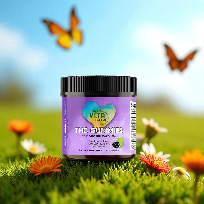 10mg Delta 9 THC Gummies – Blackberry Lime (CBD + THC 1:1)