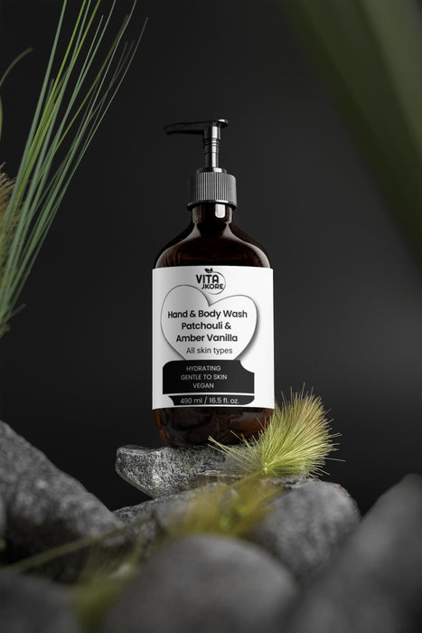 Hand & Body Wash, Patchouli & Amber Vanilla 490 ml