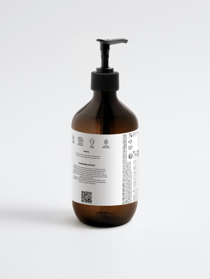 Hand & Body Wash, Peppermint & Dark Cedar 490 ml - Image 2