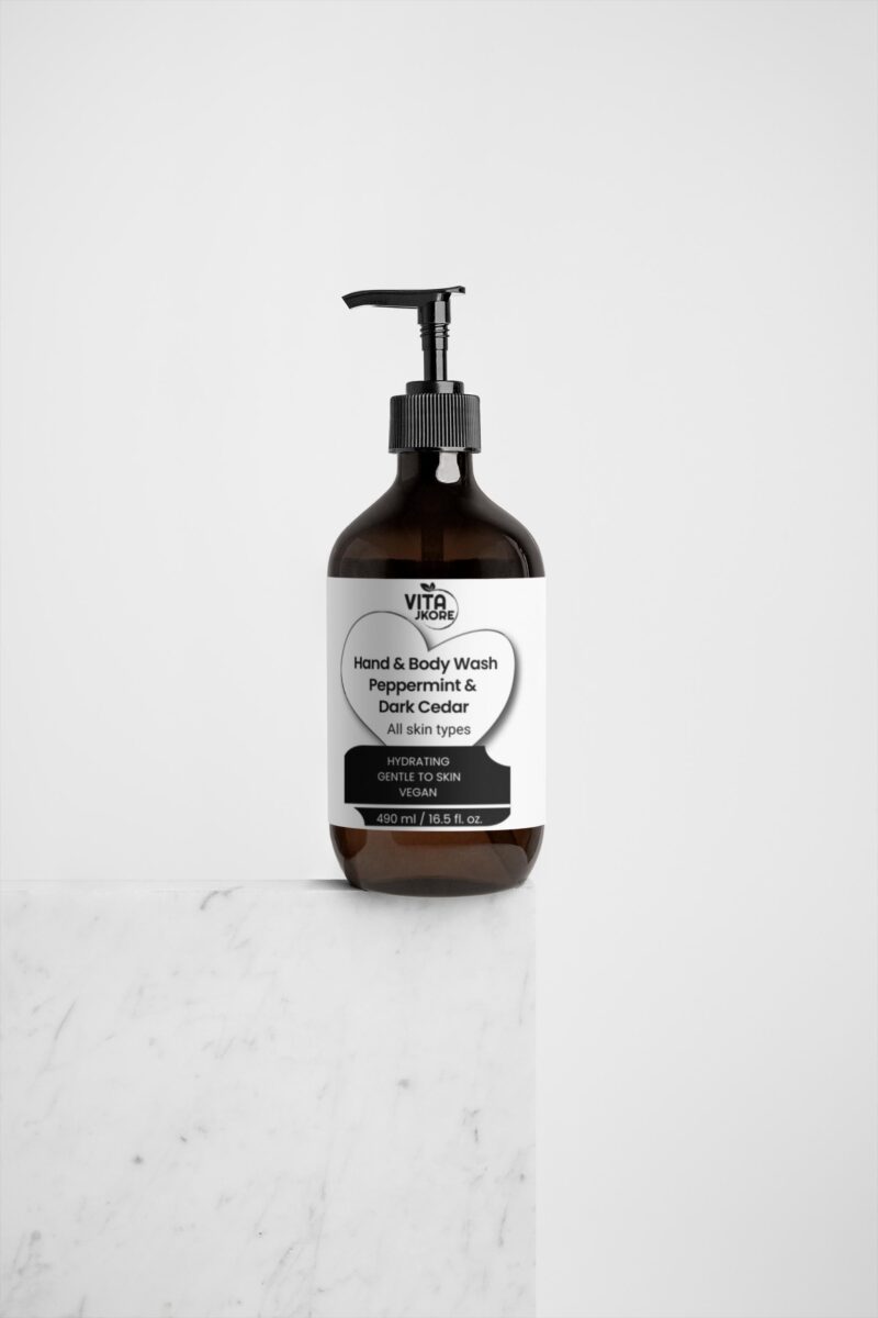 Hand & Body Wash, Peppermint & Dark Cedar 490 ml - Image 3