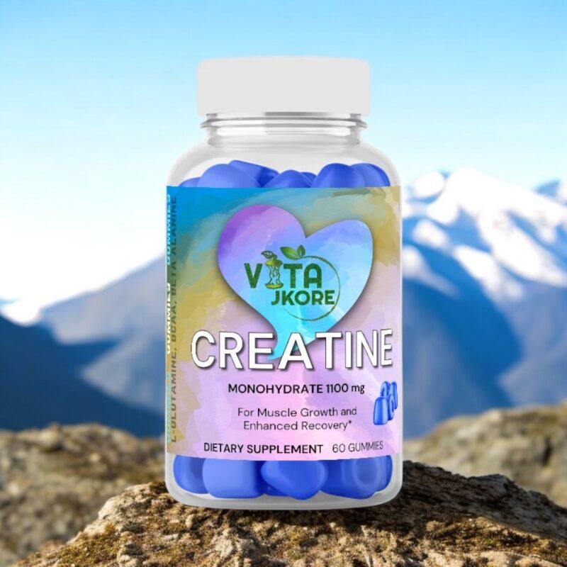 CREATINE MONOHYDRATE 1100 mg - Supports Muscle Growth Strength & Performance - 60 GUMMIES - Image 3