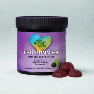 10mg Delta 9 THC Gummies – Blackberry Lime (CBD + THC 1:1)
